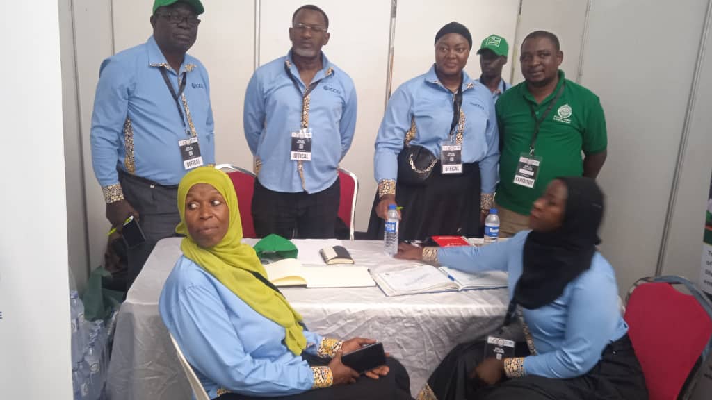 ICCIU officials staffing the chamber's stand at a national trade expo