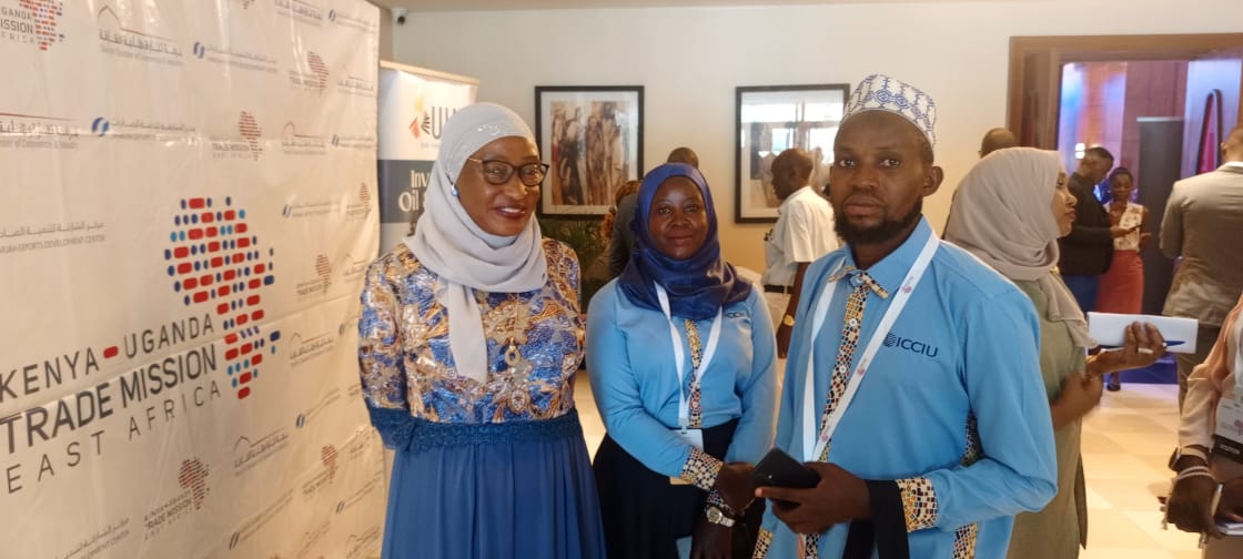 ICCIU staff and members at the trade mission exhibition hall