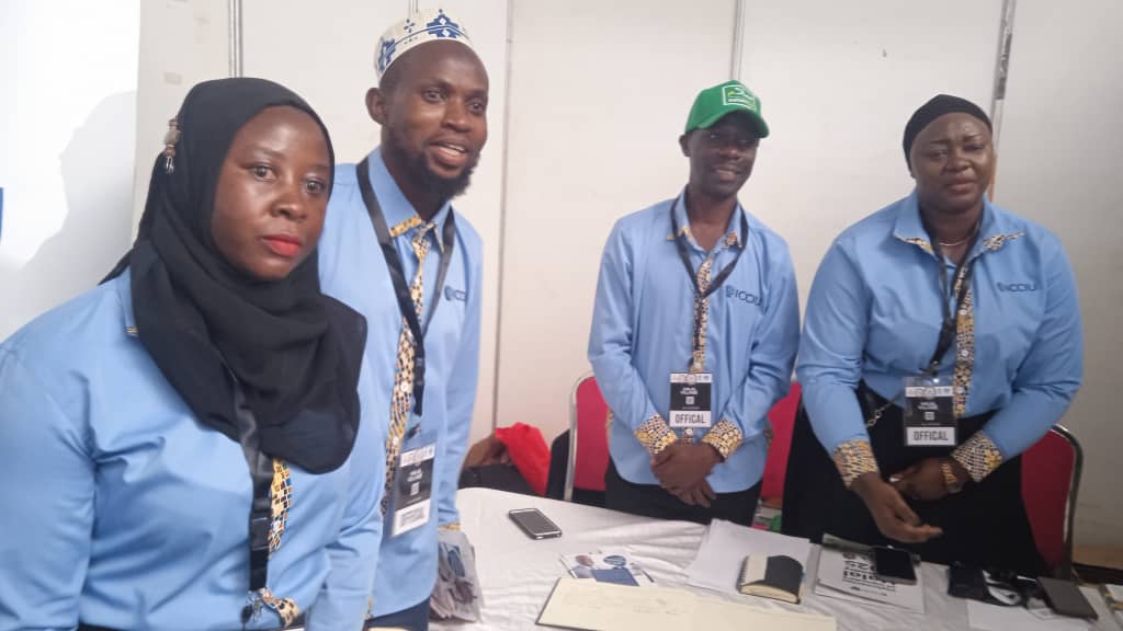 ICCIU officials at the chamber's exhibition stand during a national trade expo