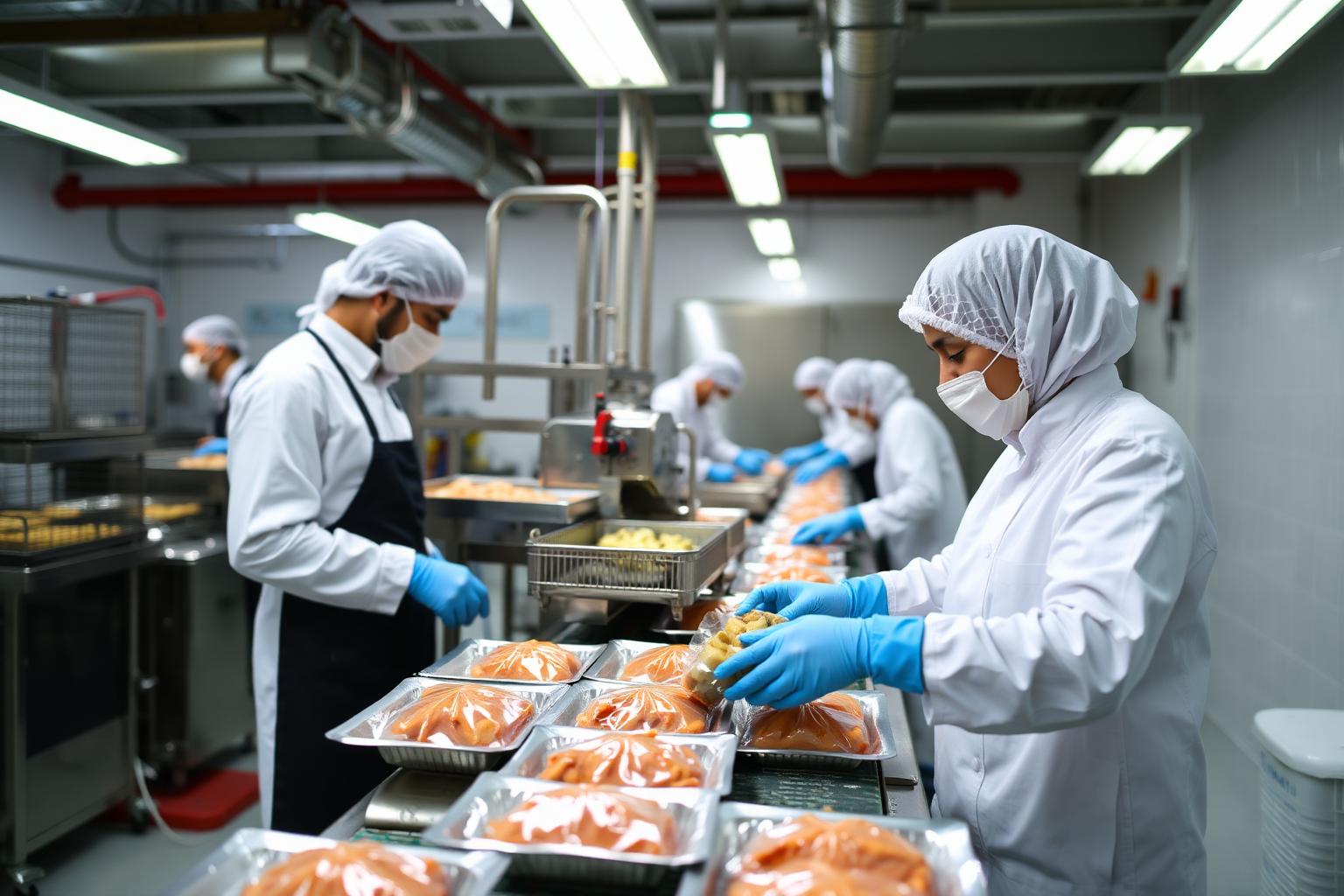 Hygienic halal food production facility