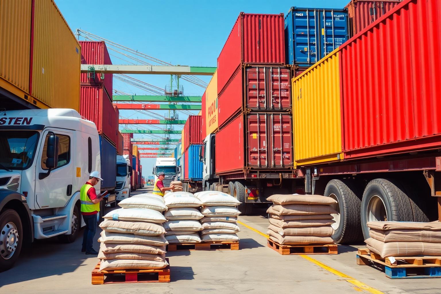 Container terminal and freight logistics